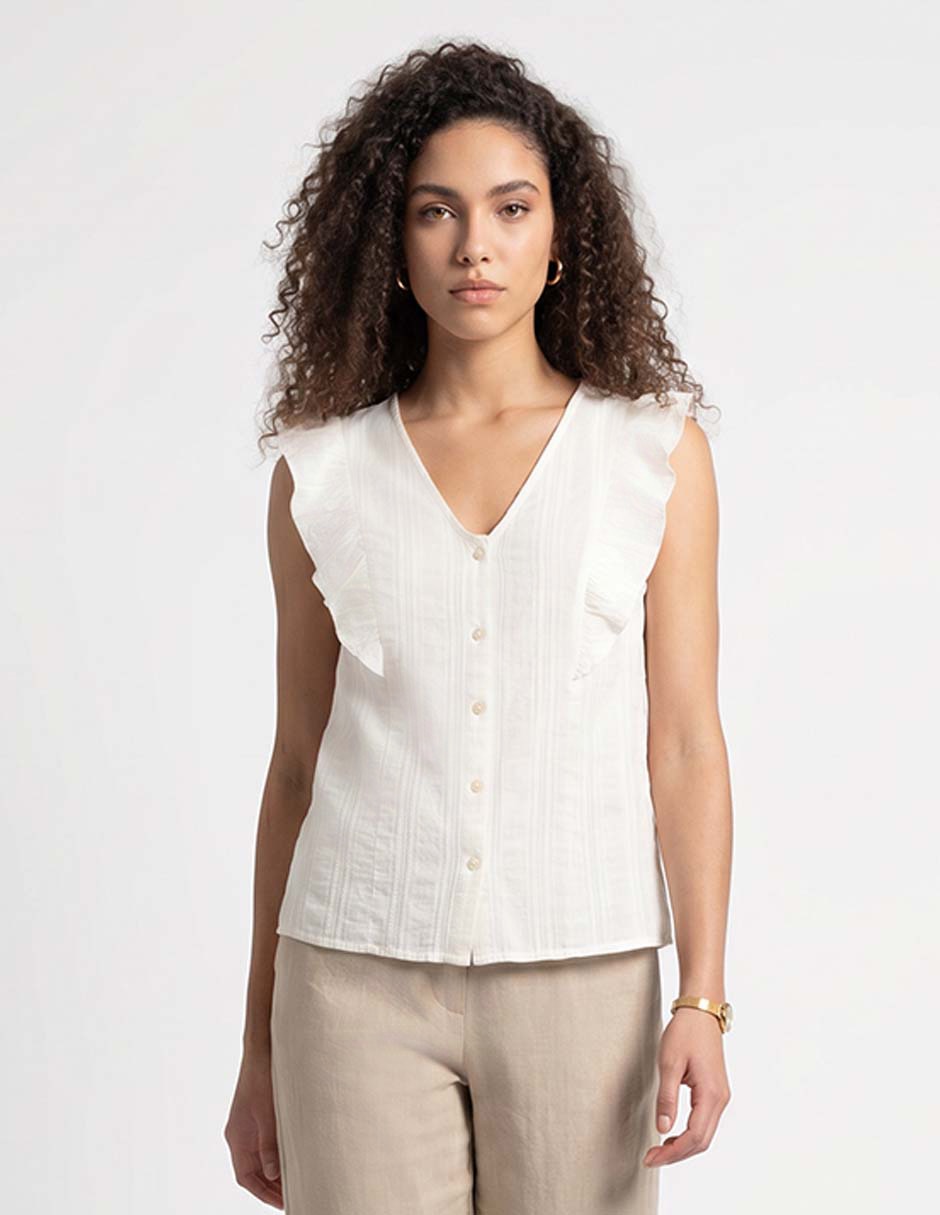 Blusa manga corta para mujer