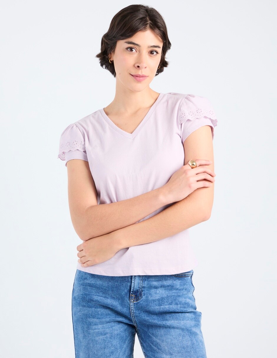 Playera manga corta Week by Weekend cuello redondo para mujer
