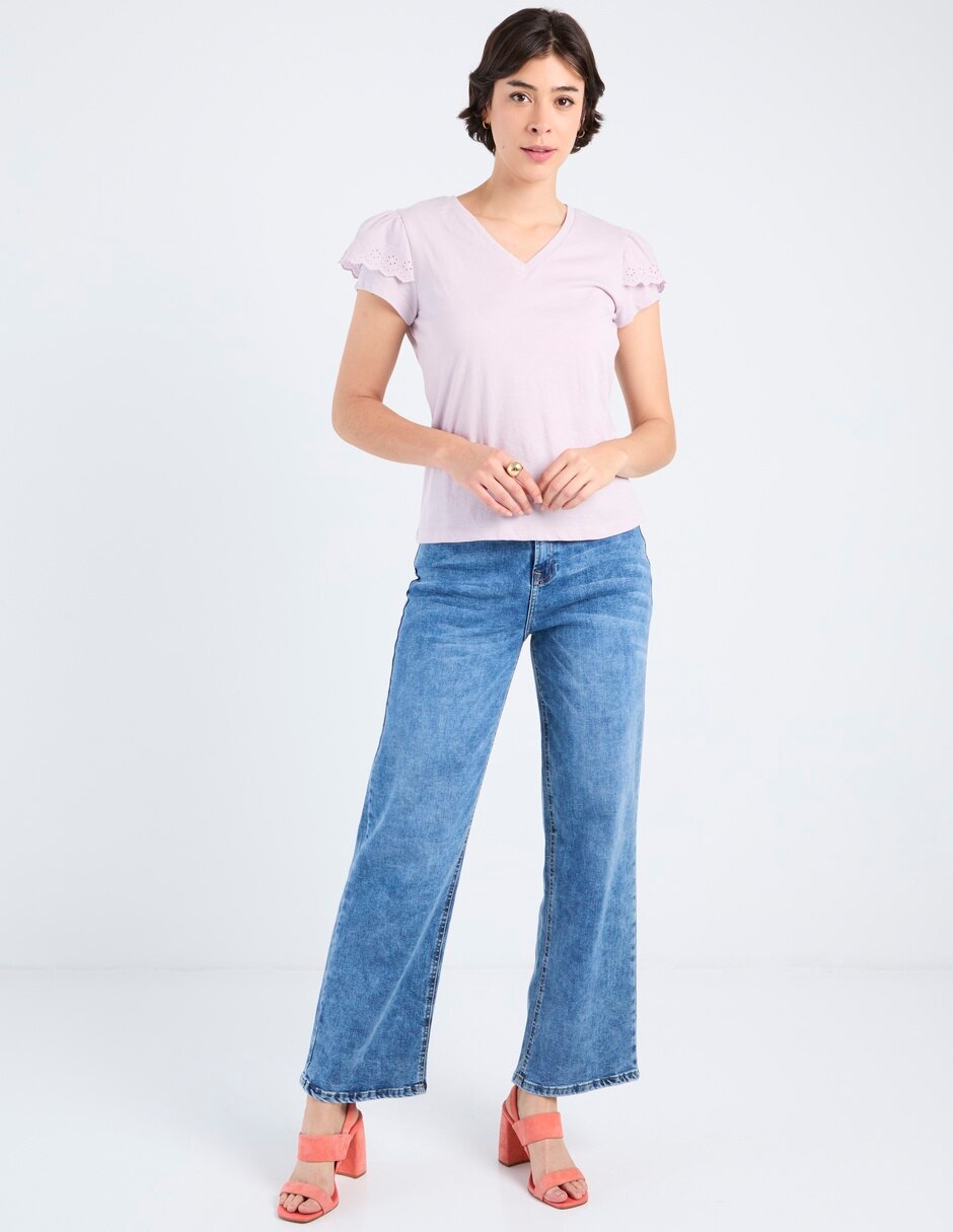Playera manga corta Week by Weekend cuello redondo para mujer