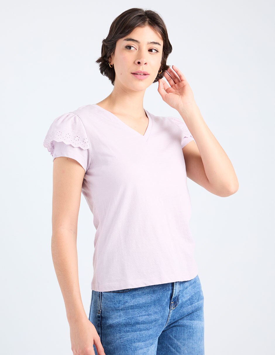 Playera manga corta Week by Weekend cuello redondo para mujer