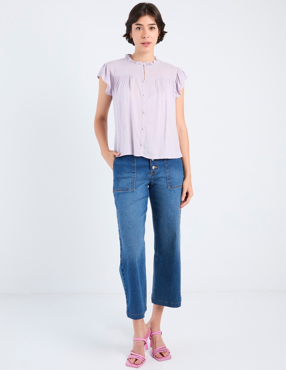 Blusa manga corta para mujer 3