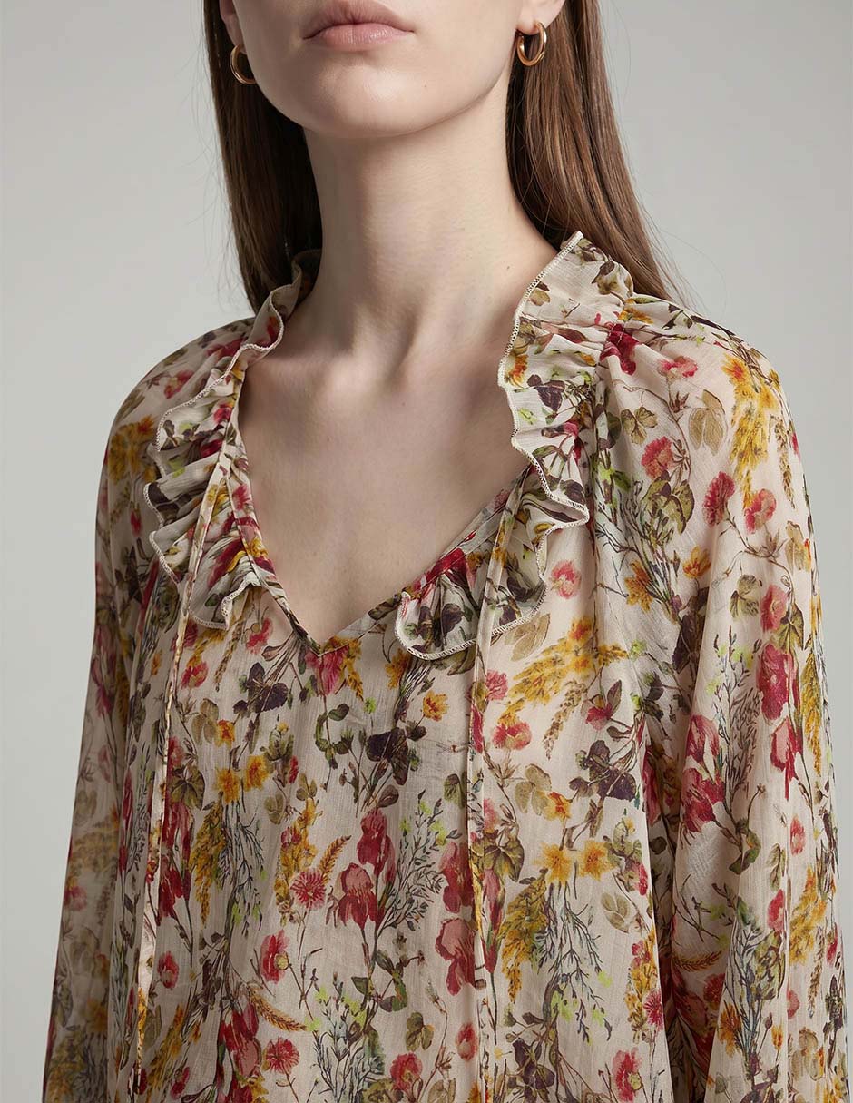 Blusa manga larga para mujer