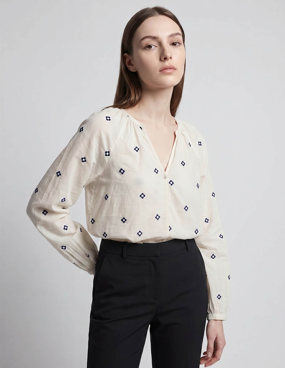 Blusa manga larga para mujer